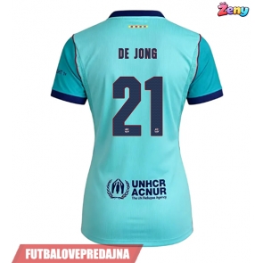Lacne Ženy Futbalové dres Barcelona Frenkie de Jong #21 2026-27 Krátky Rukáv - Tretina